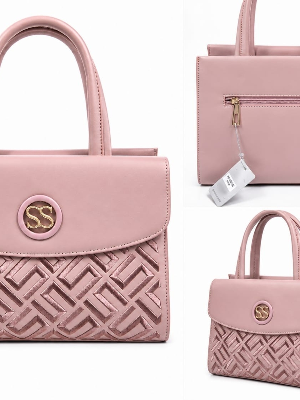 Signature blush Pink Top-Handle Tote Bag